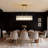 5-Light  Rectangular Linear Chandelier with Clear Textured Glass Tubes