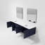 Ensemble de meuble-lavabo double mural 80 "avec miroir Geneva-978541879-1063301508