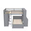 Lit mezzanine avec lit simple Hentrich, tablettes, bureau et garde-robe Hentrich-2136793742