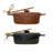 9 Inches Stoneware Brie Baker with Bamboo Canapé Spreader Knife and Reactive Glaze Design-68500759