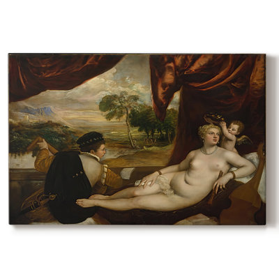 Venus and the Lute Player-Titian-Gallery Wrapped Canvas-c. 1565–1570