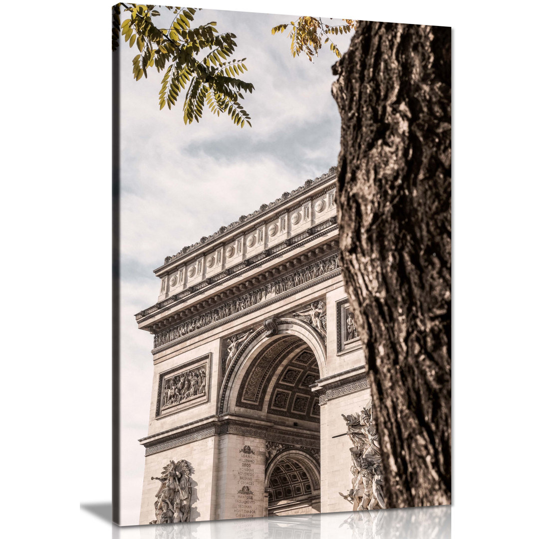 Paris Arc De Triomphe - Wrapped Canvas Print