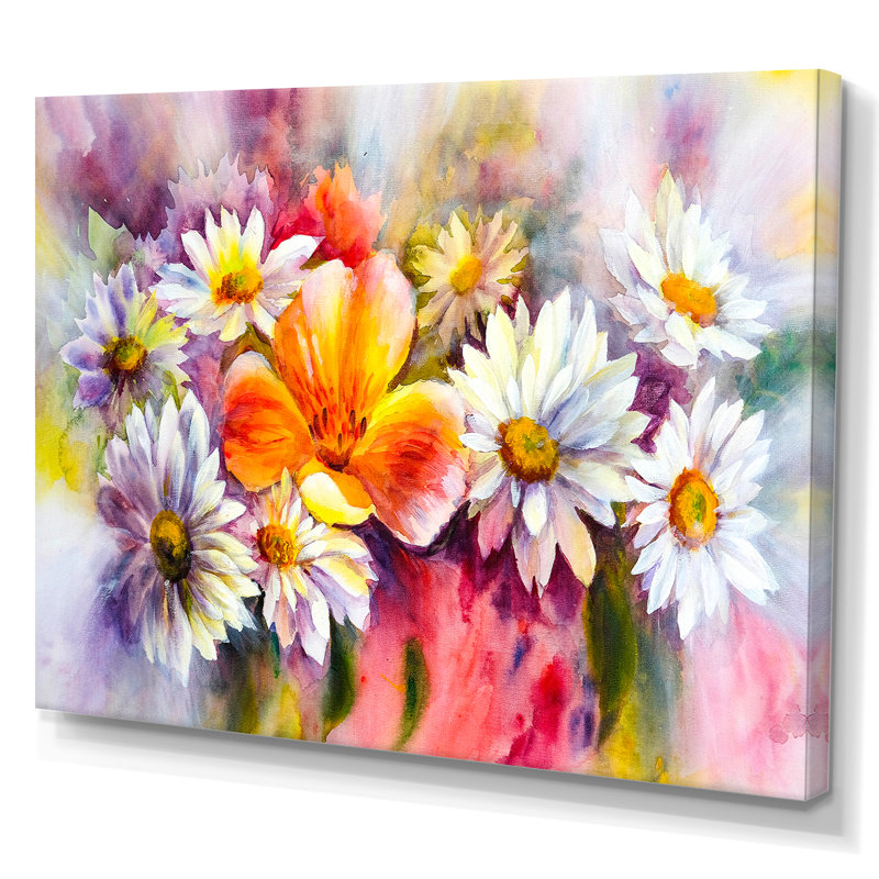 «Bright Bouquet Of Spring Flowers II», reproduction sur toile, H 24 po x l 36 po x P 1 po, Toile tendue