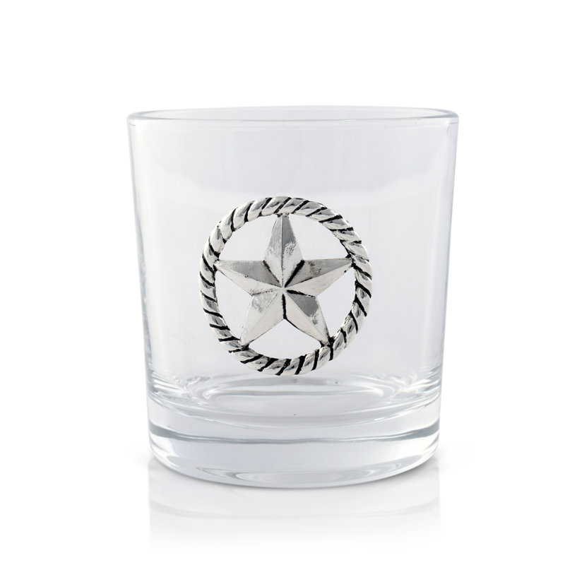 Western Star Pewter Accent Lead-Free Whiskey Tumblers Set of 4
