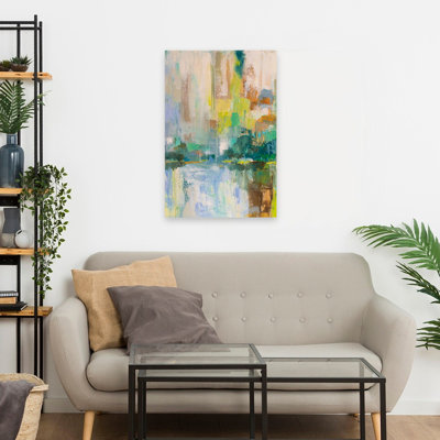Abstract And Aqua Reflecton I Art