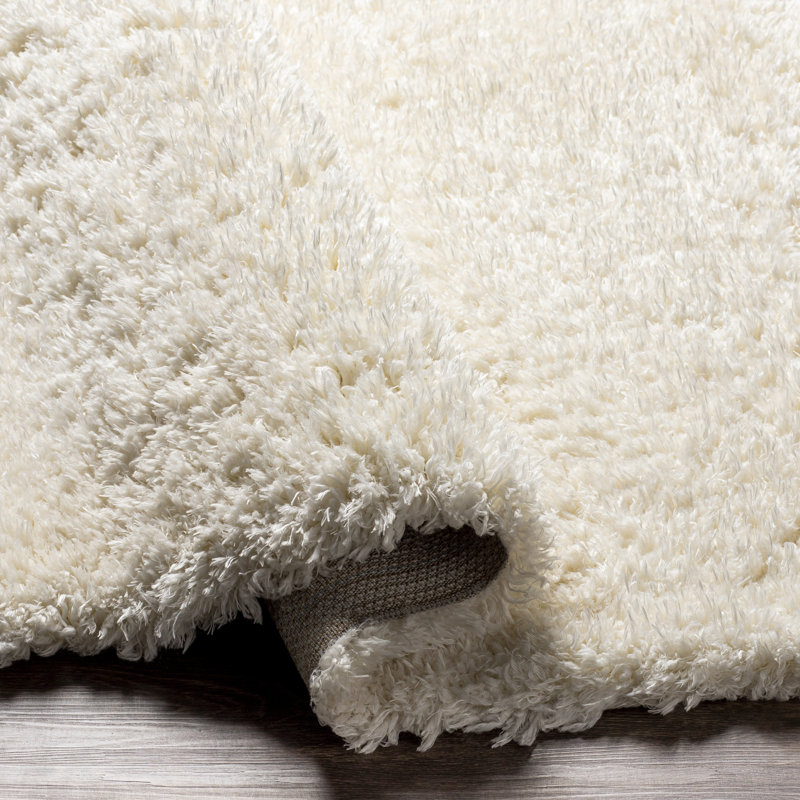 Tapis crème tissé à la machine Gilkey, Carré 7 pi 10 po