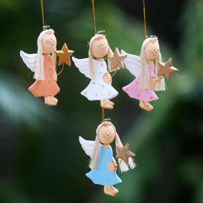 Figurine suspendue ange avec étoile