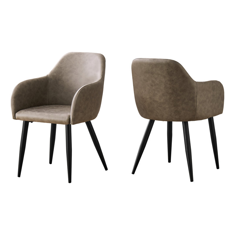 Chaise de salle à manger Agostini, Taupe, Noir