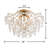 Dalia Brushed Silver-ish Champagne 5-Light Larger Crystal Flush Mount