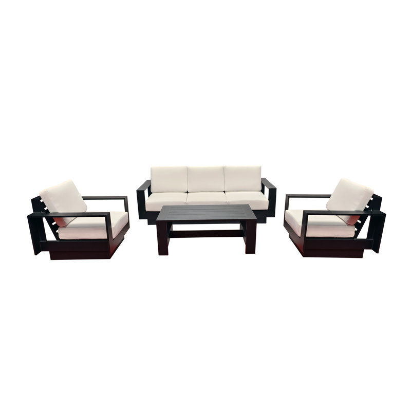 Ensemble de conversation d'extérieur 4 pièces avec coussins Sunbrella® Sterling
