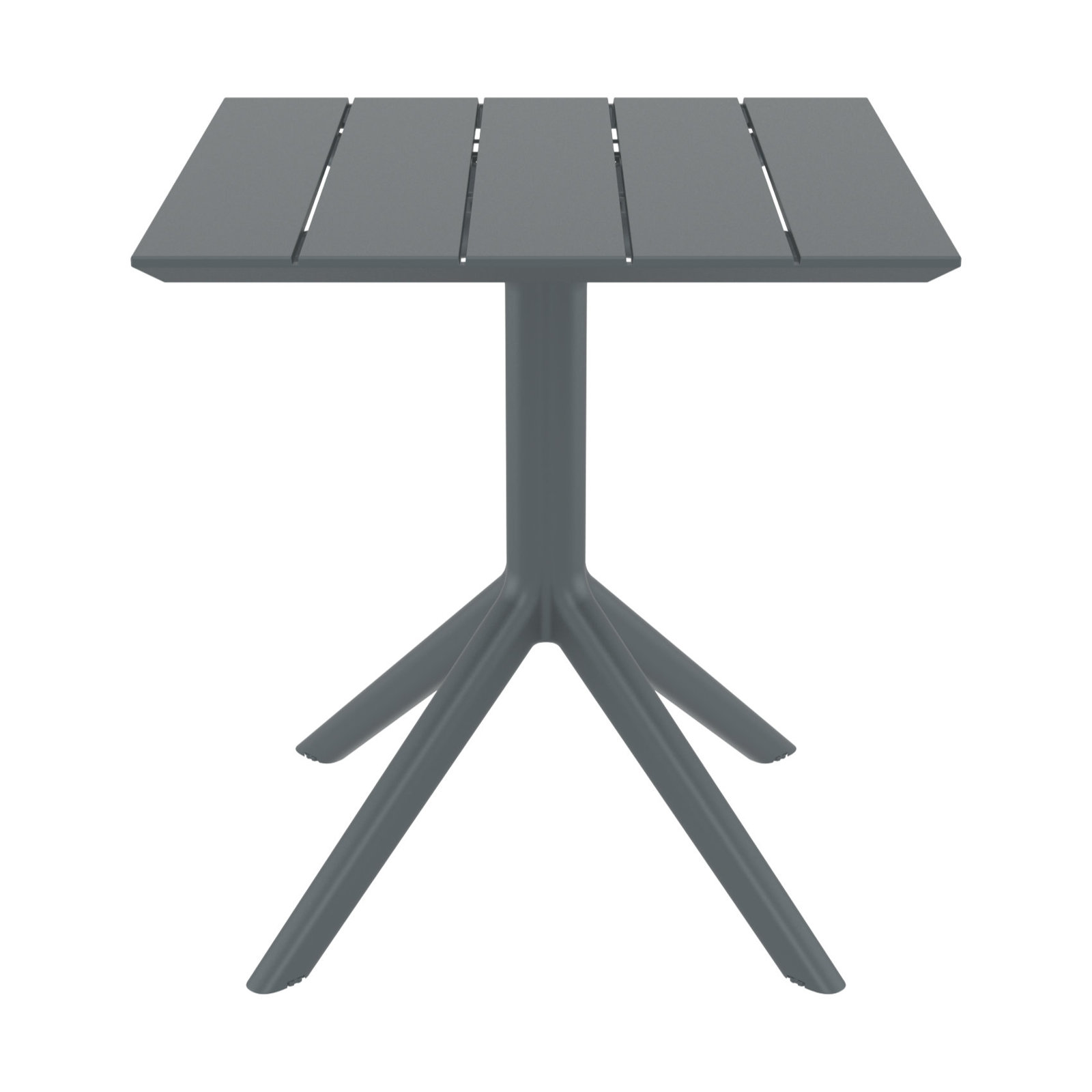 Paris Square Dining Table, 29" H x 27.5" W x 27.5" D, Dark Gray