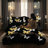 King Size 9-Piece Black & Gold Butterfly Bedding & Curtain Set (King) - Quilted Microfiber Bedspread + Sheer Drapes-128613264-117096516