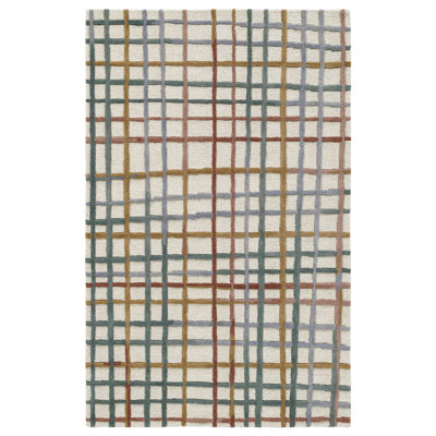 Multi Hand-Tufted Geometric Rug