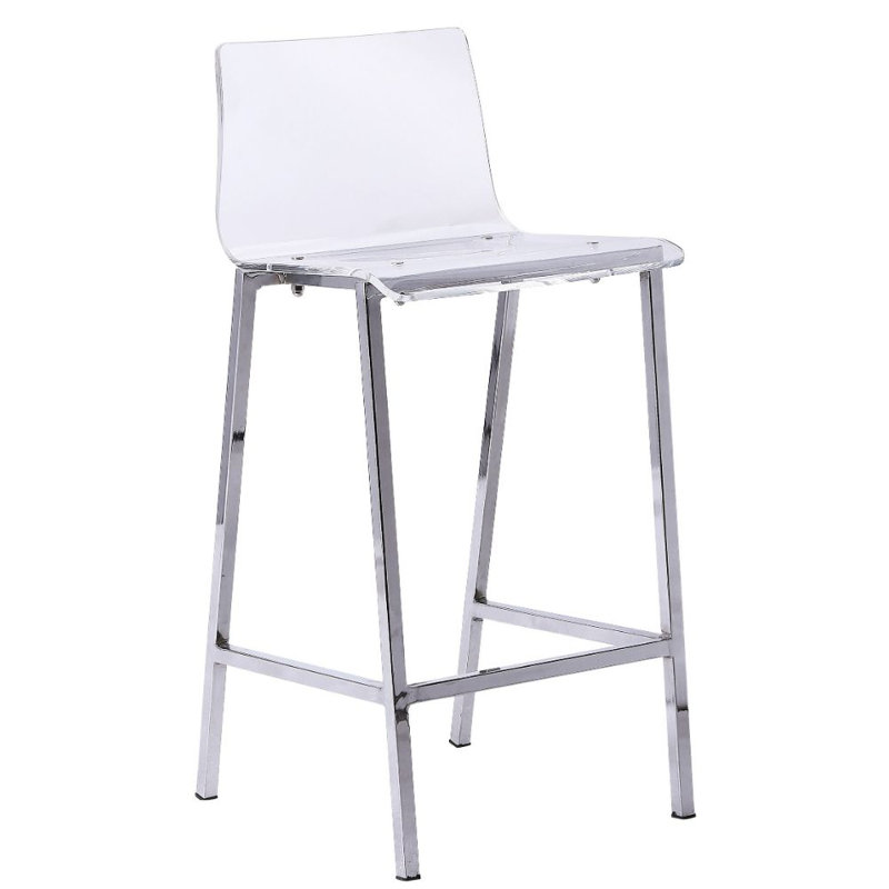 Tabouret de comptoir 26 po, Chrome