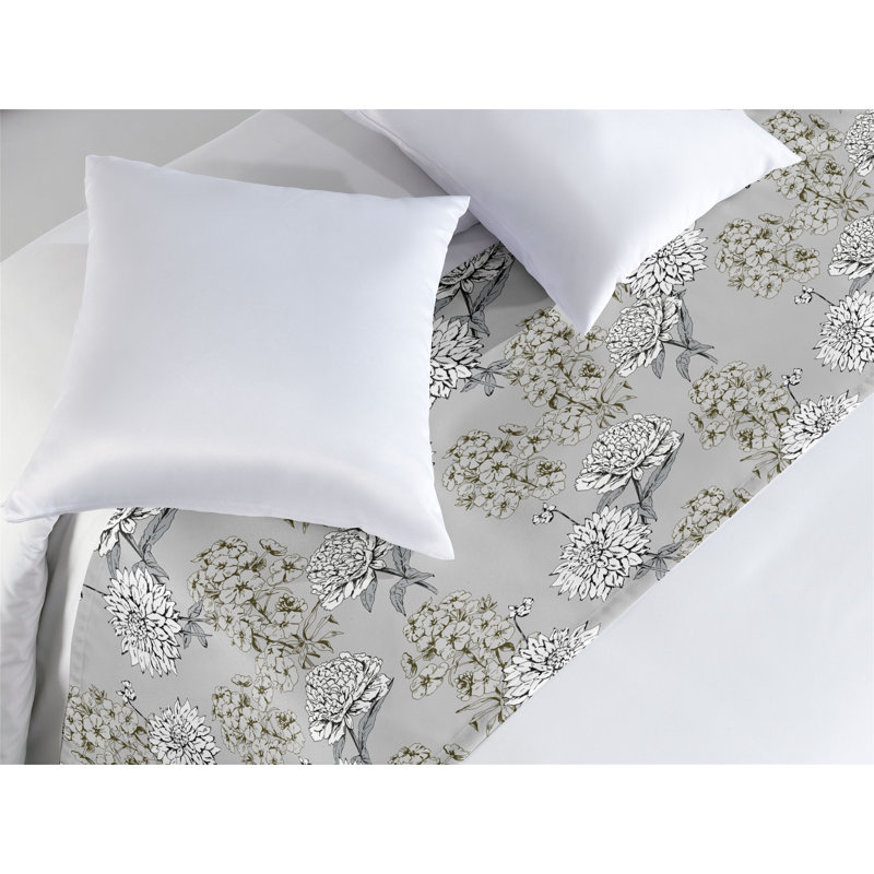 Foulard de lit Ambesonne Peony, Très grand lit