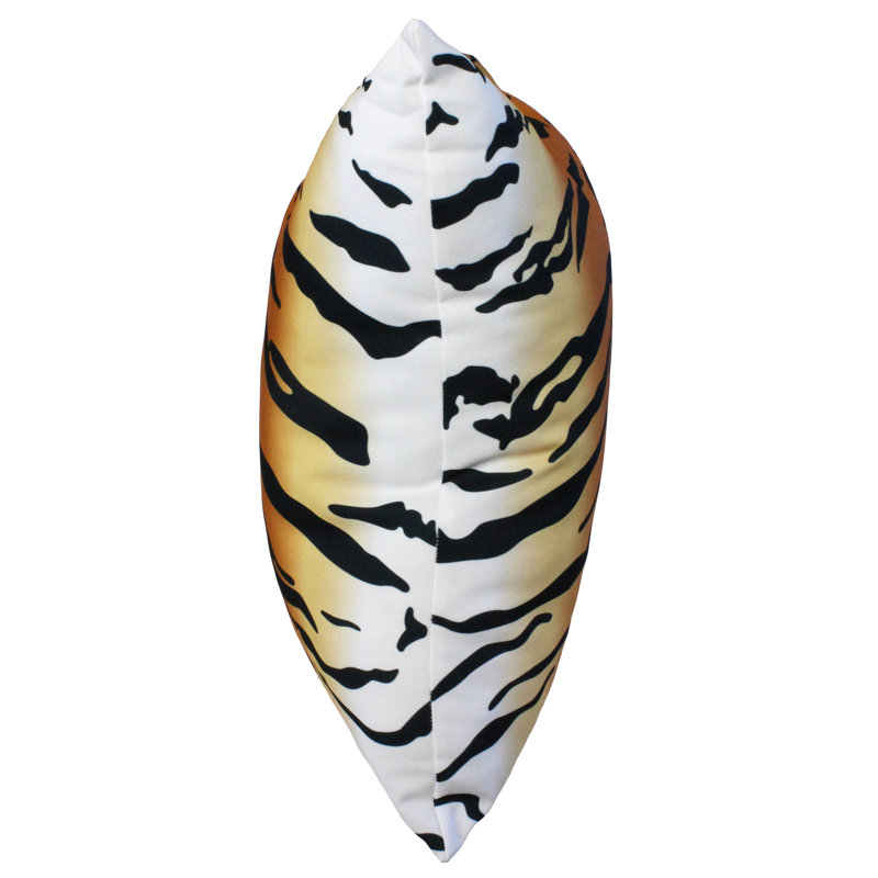 Animal Print Reversible Throw Pillow, Natural
