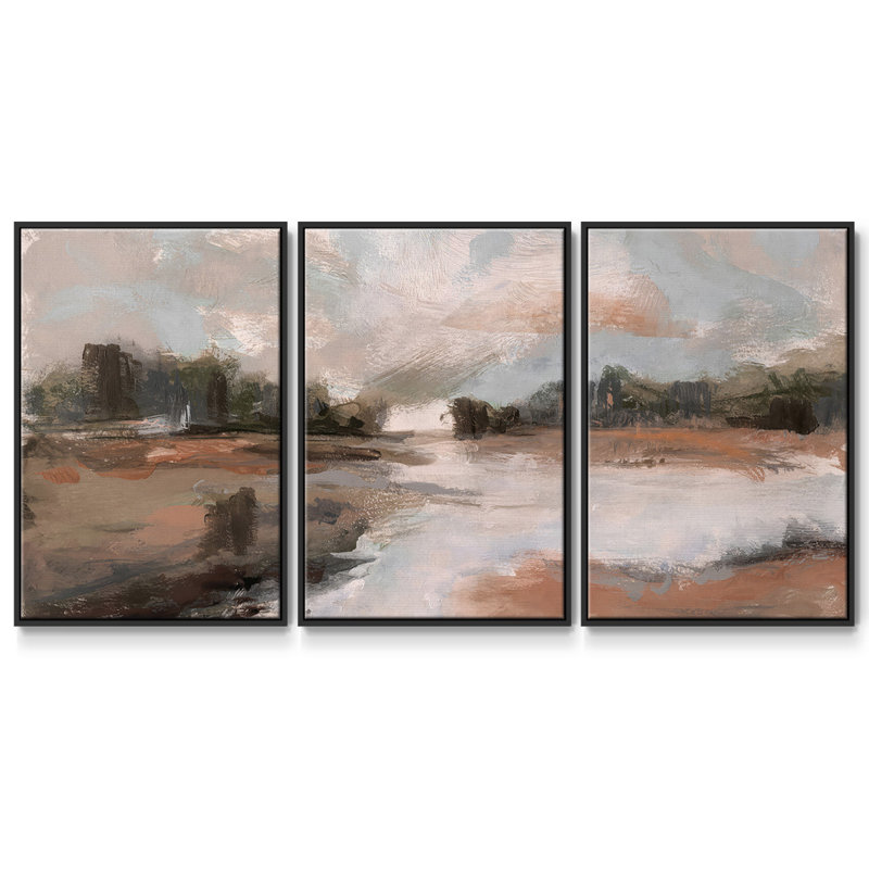 South Pond 3 pièces, H 36 po x l 75 po x P 2 po, Noir