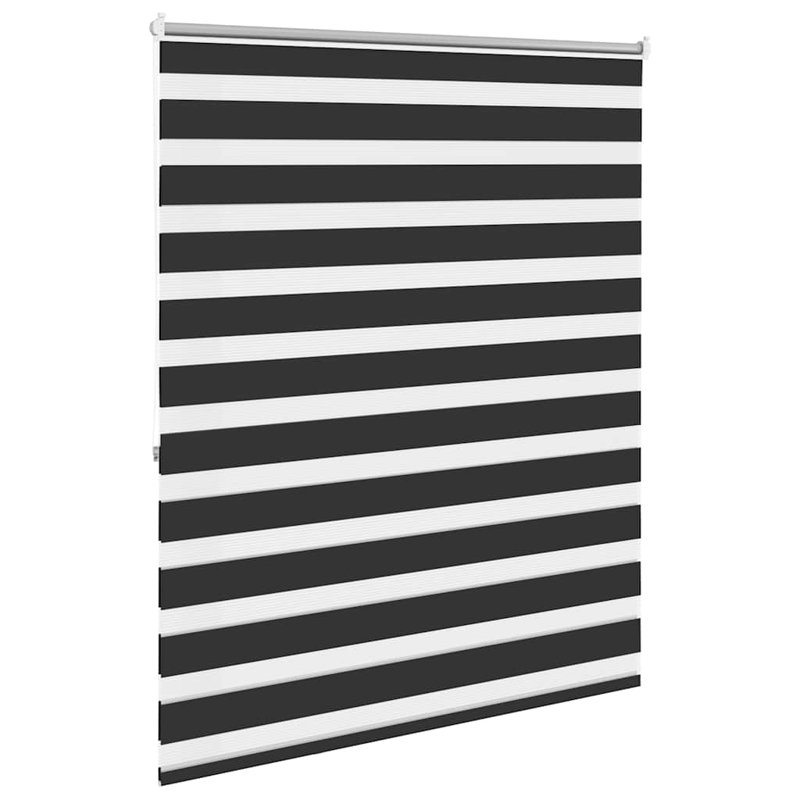 Semi Sheer Roller Blind, Black, 140cm W x 175cm L