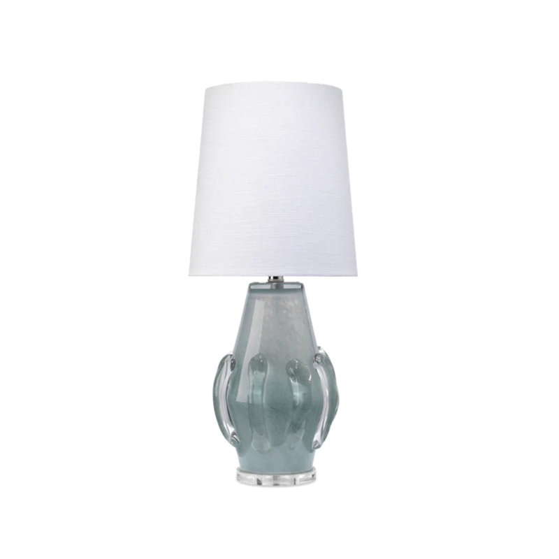 Lampe de table en verre, Bleu