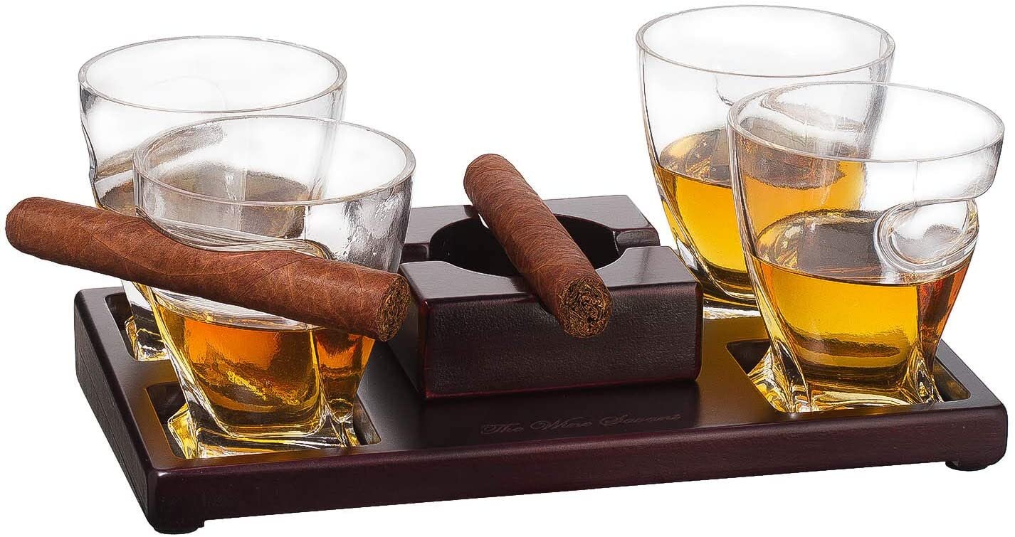 Whiskey Bourbon Barrel Cigar Ashtray, Wood Cigar Holder – Desert