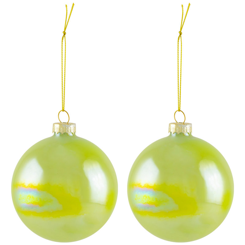 Shiny Glass Ball Christmas Ornaments - 3" (80Mm) - 6Ct, Blue/Green/Teal