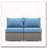 59.8 Outdoor Wicker Armless Sofa Set