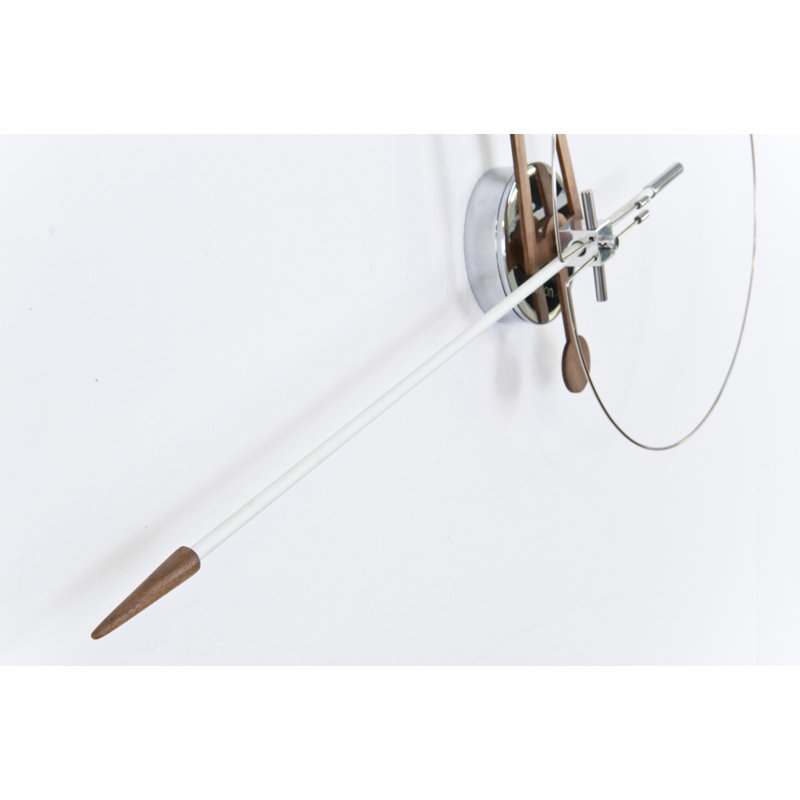 Cris Metal Analog Wall Clock, White
