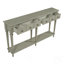 Table d'entrée avec 4 tiroirs, console rétro avec tablette ouverte pour les entrées, les salons et les couloirs (gris délavé), table