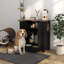 Station d'alimentation pour chien, armoire de rangement pour nourriture pour chien avec bols cachés pour chien, panneau réglable, crochets pour chiens de taille moyenne-99274754