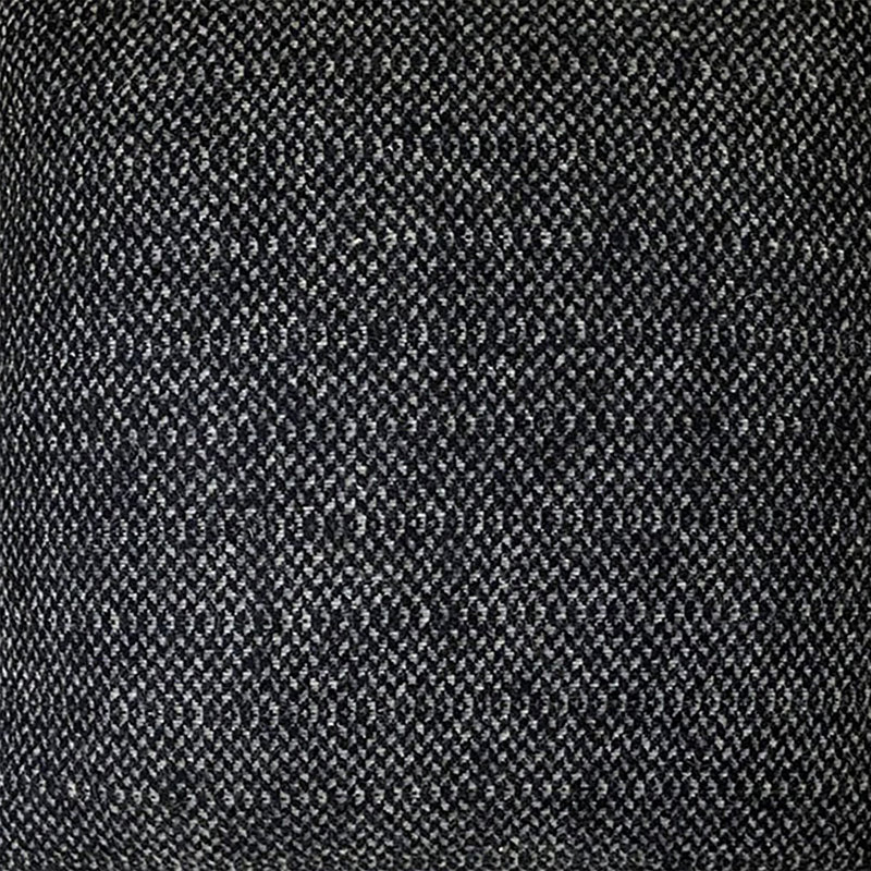 Leora Wool Blend Woven Throw Lumbar Pillow in Raven Black, Black