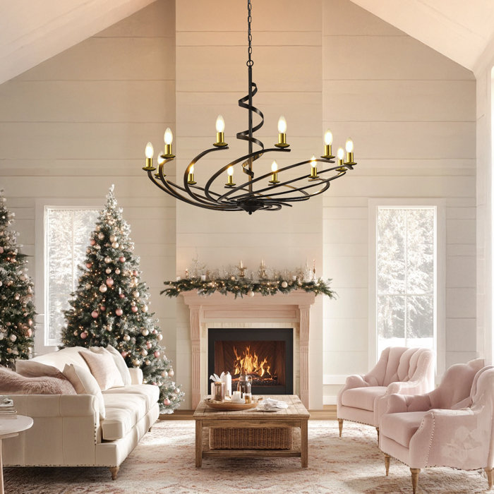 Wrought Studio 12 - Light Dimmable Chandelier | Wayfair