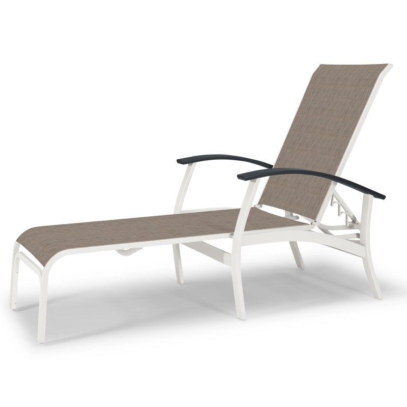 Chaise longue inclinable Askar, Cobalt 35D Sunbrella®, Neige texturée, Graphite classique P30