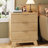 Fluted 3 -Drawers Dresser For Bedroom With Dresser Organizer, 23.6''W Wood Wide Chest of Drawers ,Nightstand-1287117295
