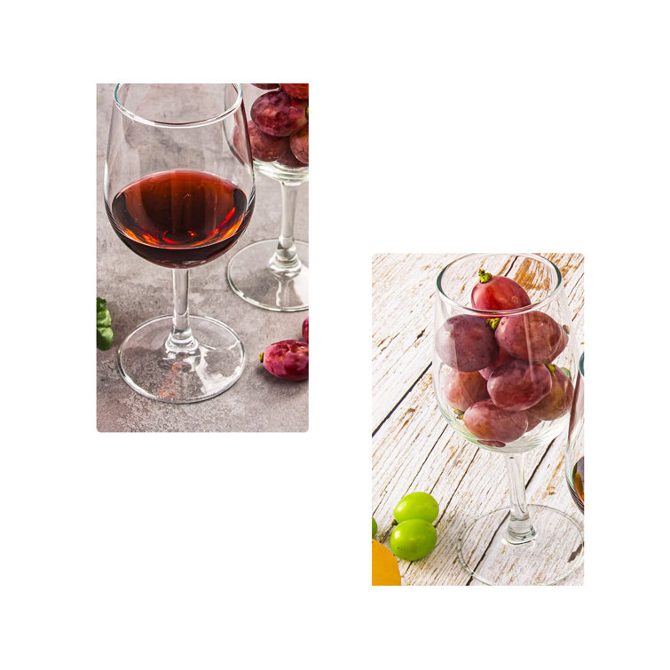 Eternal Night 12 - Piece 13oz. Glass Red Wine Glass Glassware Set