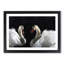A Pair of White Swans in Abstract - Picture Frame Painting Print-55629651-55629655
