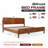 Bifrost 100% Solid Acacia Wood Platform Bed With Tall Headboard And Footboard, Mid-Century Art Deco Design, No Box Spring Needed, Sturdy Slat Support, Scratch & Water-Resistant-2023548151-2023548153
