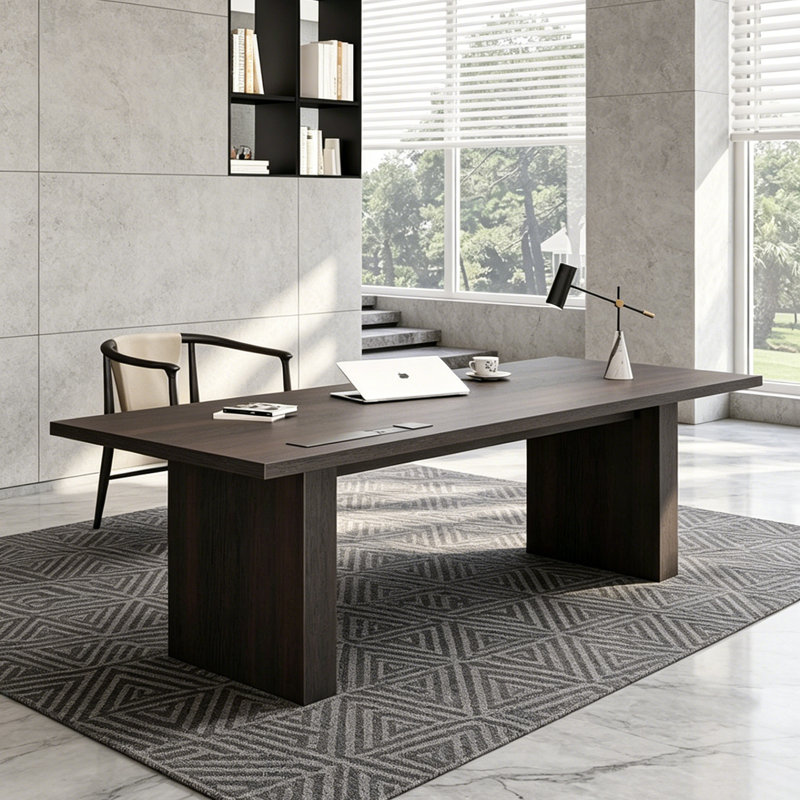Bureau italien de luxe minimaliste italien, H 29,53 po x l 62,99 po x P 27,56 po