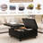 Square Tufted Upholstered PU Ottoman