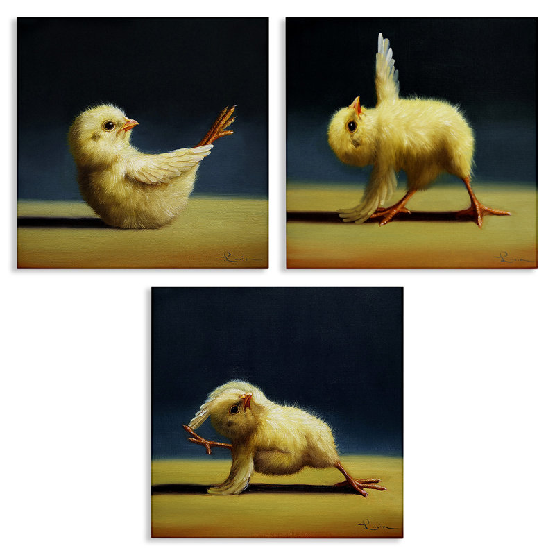 Ensemble de 3 impressions sur toile encadrées, H 17 po x l 17 po, Noir, noir, noir, noir