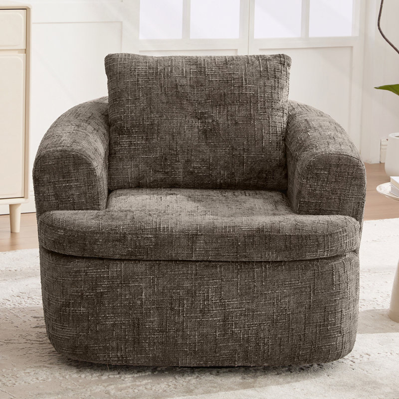 Canapé pivotant à 360 ° avec coussins à deux couches, Brun