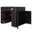 Lit mezzanine double en bois avec bureau, garde-robe et lumière DEL RVB-1679235579