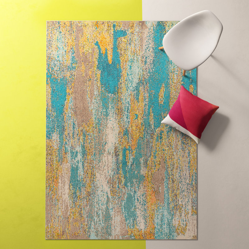 Quinlan Abstract Area Rug, Rectangle 122 x 183cm