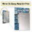 «White Nordic Simplicity Mosaic I - Boho Tiles Mirror», miroir mural traditionnel, impression sur métal-1262523901