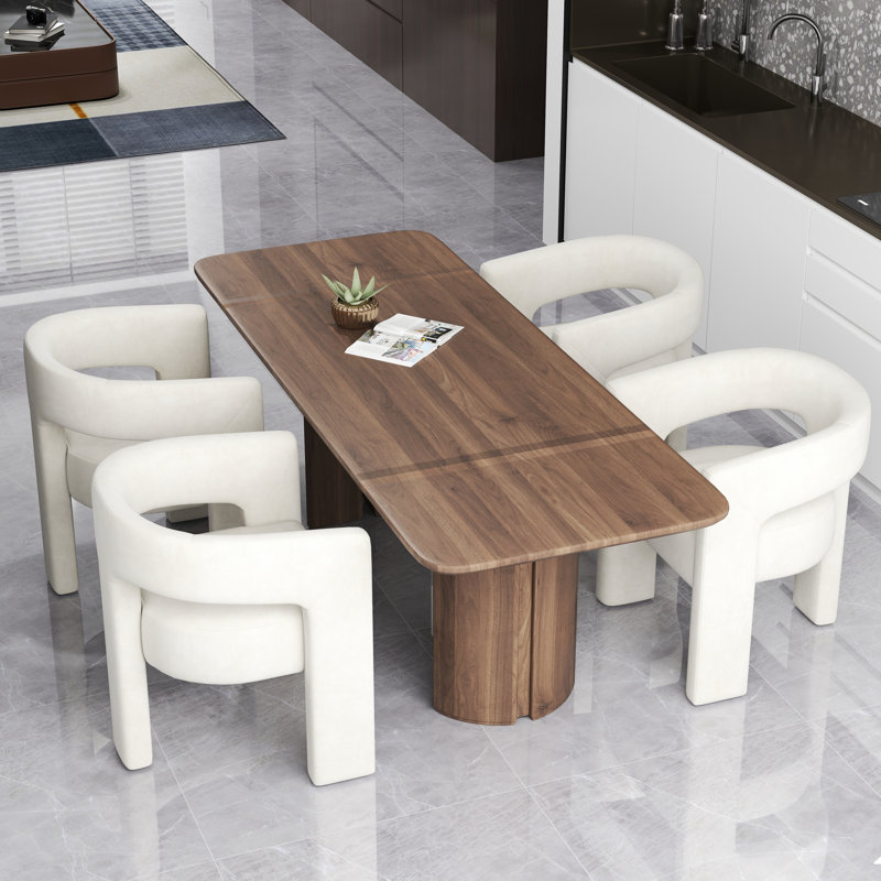Chaise rembourrée en velours, Beige