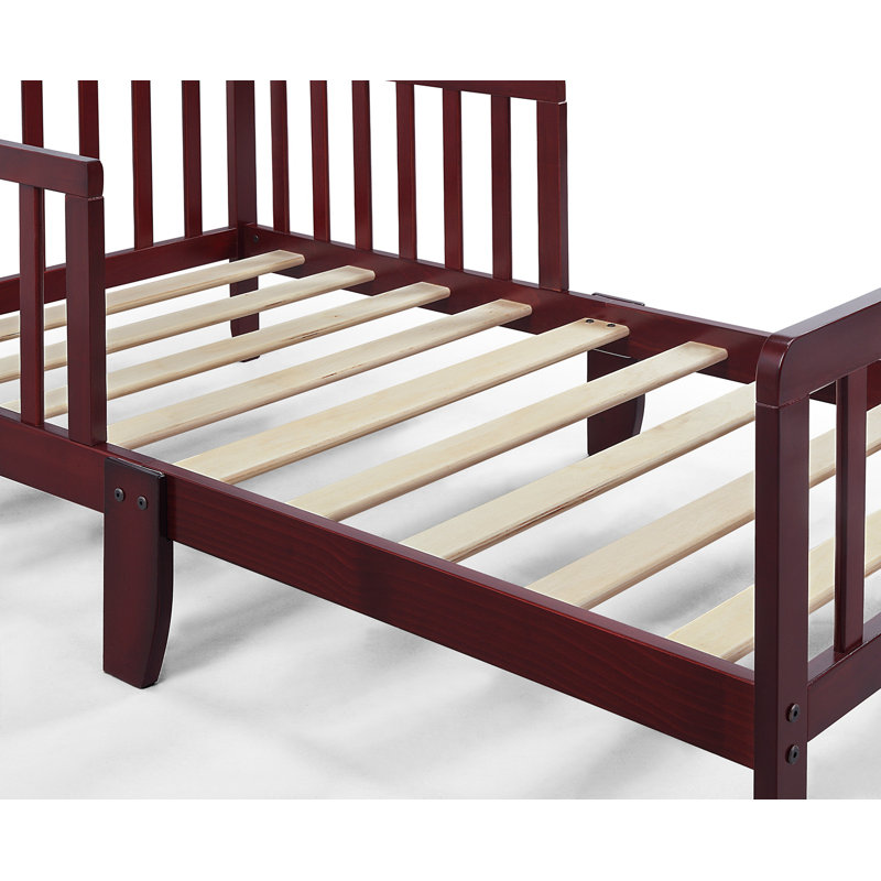 Lit pour enfant en bois massif Exzavier, Merisier