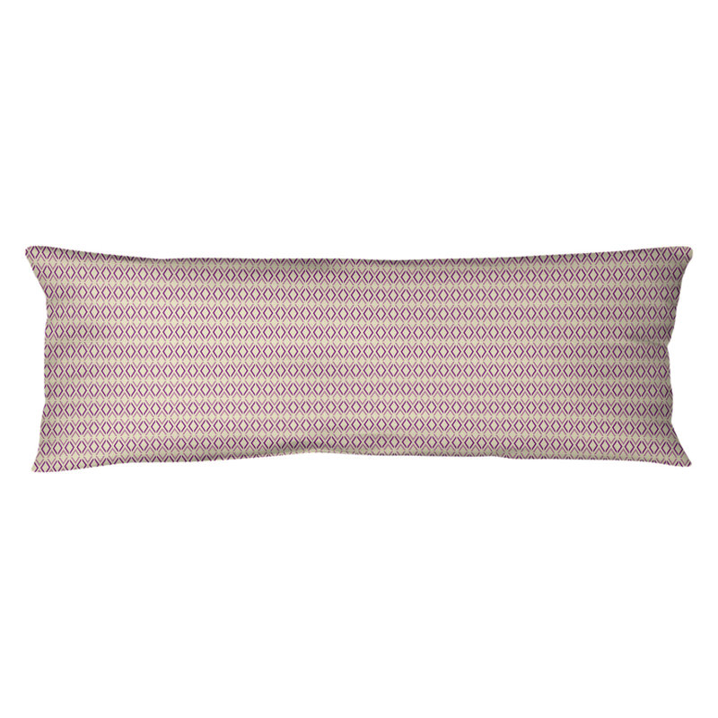 Coussin lombaire à losanges arrow, Bourre en polyester, Mauve, Molleton moelleux