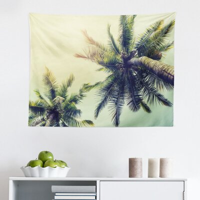 Ambesonne Palm Tree Tapestry, Coconut Trees On Tropical Beach Caribbean Coastline Ocean Summer, Fabric Wall Hanging Decor For Bedroom Living Room Dorm -  East Urban Home, 23EE5D04771742DD9699A518281941B1