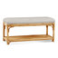 Summer Retreat Wicker Shelf Storage Bench-71425198-71425234