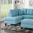 L-shaped Sectional Sofa Couch with Ottoman  and Pillows ,upholstered sectional-698148960