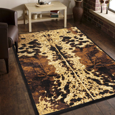 2 pi Tapis X 3 en polypropylène noir, teint pour les activités quotidiennes, avec envers en jute, tapis fabriqué en Turquie